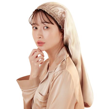 シルク ナイトキャップ 全周 タイプ Utukky 【シルクナイトキャップ】ロングヘア用 ５６センチ...