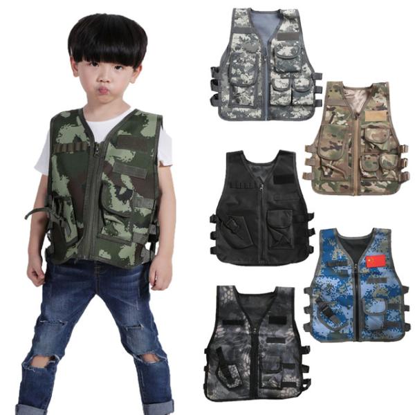 子供用ミリタリーカモフラージュベスト,男の子用戦闘装置,戦術的なボールベスト,コスプレコスチューム,...