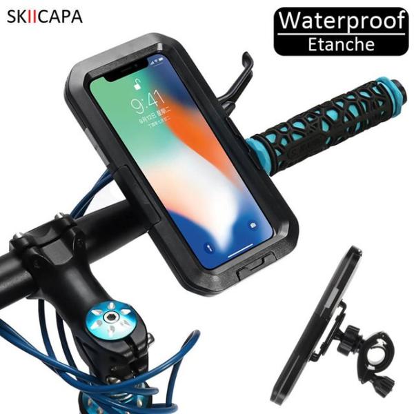 オートバイバイク用携帯電話ホルダー,iPhone 12 mini 13 pro max用防水ハンドル...