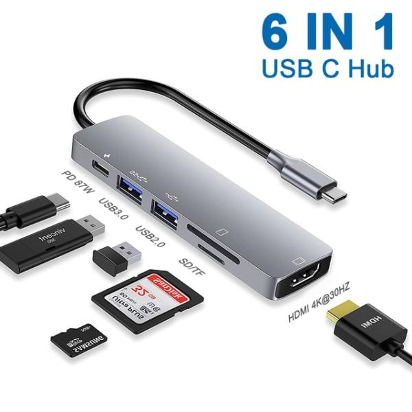 USBcハブタイプCアダプター,ドッキングステーション,4k,hdmi usb3.0,sd/tfリー...