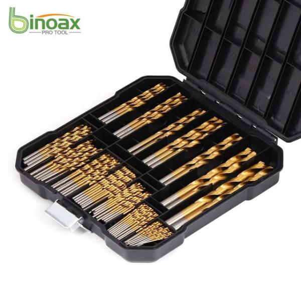 Binoax 99 pcsチタンドリルビットセット、スチールウッドプラスチック用、金属銅アルミニウム...