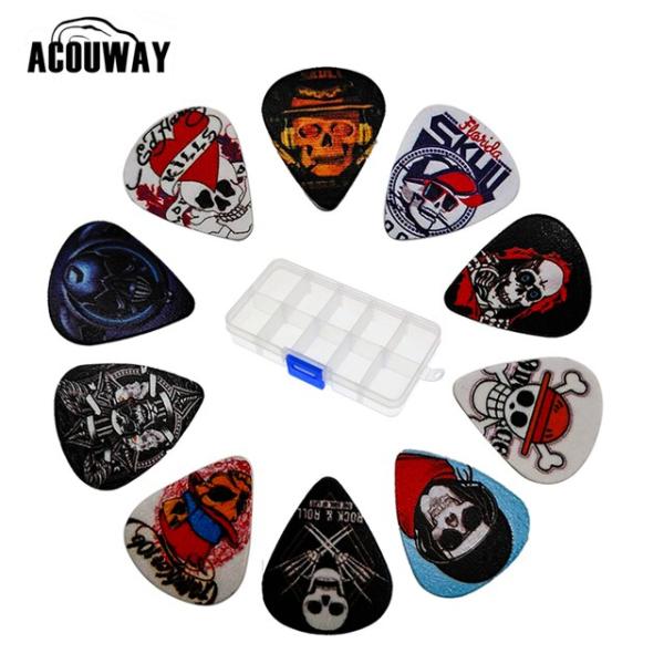 Acouway-電気ギターピック,10個,アコースティック,厚さ0.46 /0.71/0.96mm