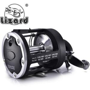 Lizardall-海釣り用の金属製ヘッド付きの見えないリール,海での釣り用,固定ドラムリール｜cyukusou