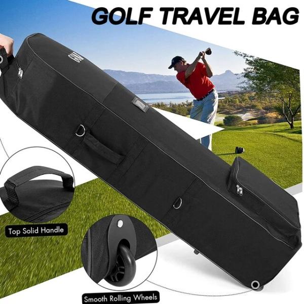 ソフトゴルフトラベルバッグ,大容量,航空バッグ,実用的で耐久性のある600dゴルフクラブバッグ,収納...