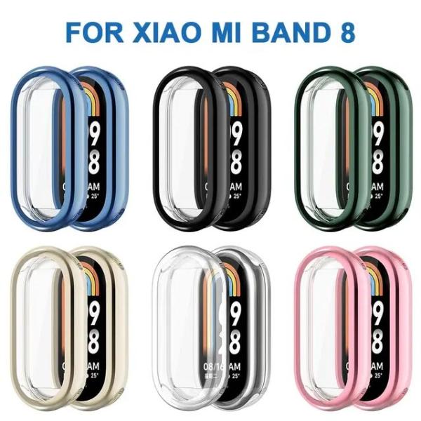 Xiaomi Mi Band 8用のソフトtpu保護ケース,時計保護カバー