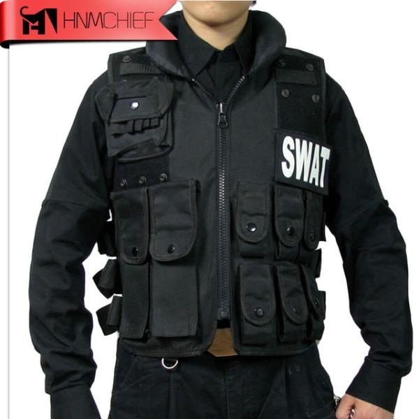 ミリタリー警察の爪のジャケット戦術的なベストの戦いのベスト機器-黒の制服