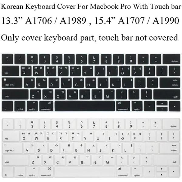 Macbook pro 13タッチバー用の韓国語キーボードカバー,a1706 13.3 a1989 ...