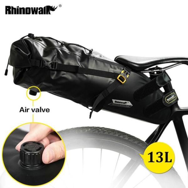 Rhinowalk-完全防水自転車サドルバッグ,マウンテンサイクリングまたはロードサイクリング用の5...