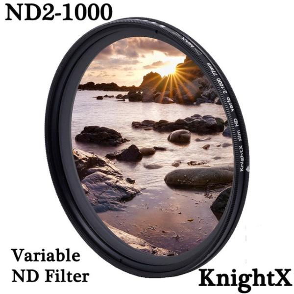 Knightx nd2からnd1000,canon nikon用に調整可能な可変フィルター49mm,...