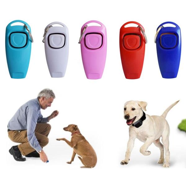 1pc 2で1犬笛ペット笛訓練の笛のペット犬トレーナー補助ガイド犬用品とキーリング犬ペット用品