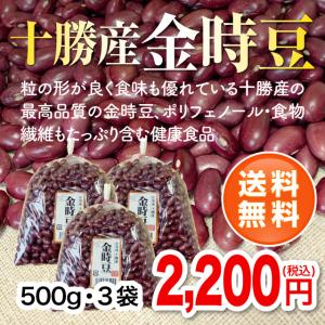 【令和5年度産】北海道十勝産金時豆500g・3袋｜帯広中央青果