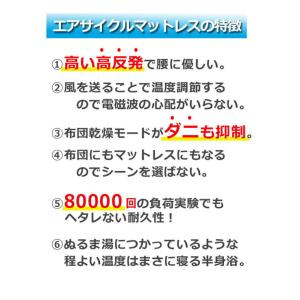 夏涼しく冬温かい 寝る半身浴マットレス Air...の詳細画像5