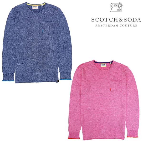 SCOTCH&amp;SODA スコッチアンドソーダ セーター sweater 長袖 胸ポケット ステッチ ...