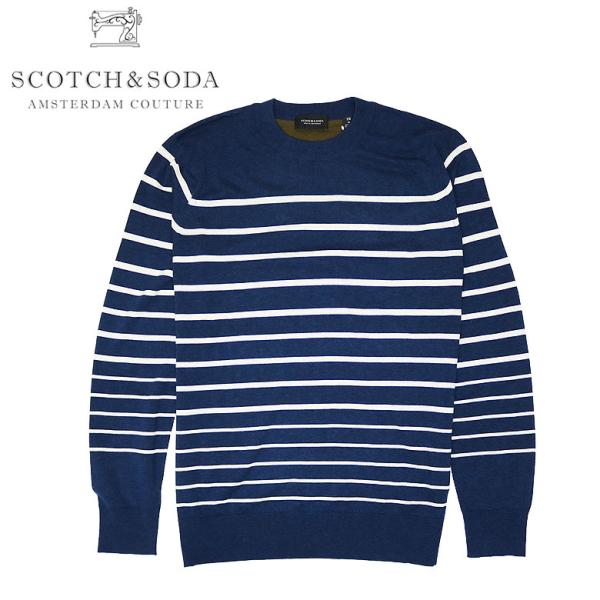 SCOTCH&amp;SODA スコッチアンドソーダ セーター ニットセーター ボーダー柄 メンズ 秋冬 カ...