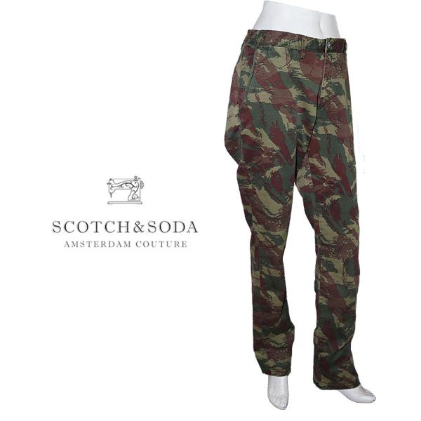 SCOTCH&amp;SODA スコッチアンドソーダ コットンパンツ ストレッチパンツ カモフラ柄 CAMO...