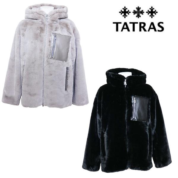 TATRAS タトラス ボアブルゾン MASCALI マスカリ フード フーディ ECOレザー 胸ポ...