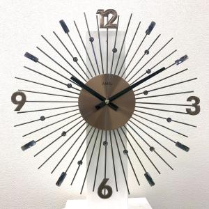 壁掛け時計 掛け時計 輸入時計 ダークグレー ...の詳細画像1