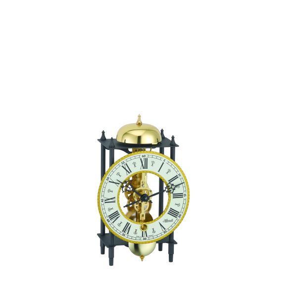 振り子時計 置き時計 機械式 レトロ ブラック ゴールド 輸入時計 輸入インテリア ドイツ