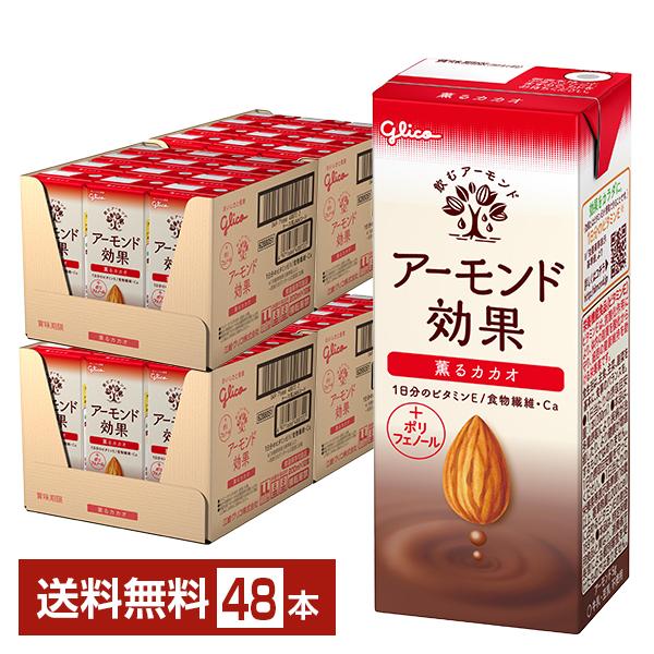 グリコ アーモンド効果 薫るカカオ 200ml 紙パック 24本×2ケース（48本） 送料無料