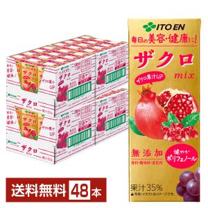 伊藤園 ザクロmix ミックス 200ml 紙パック 24本×2ケース（48本） 送料無料｜FELICITY Health&Beauty