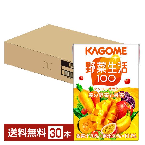 カゴメ 野菜生活 100 マンゴーサラダ 100ml 紙パック 30本 1ケース 送料無料