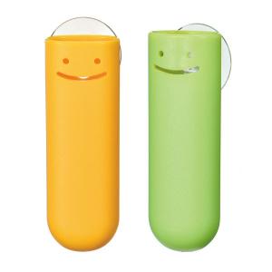 くりたん 吸盤付き歯ブラシホルダー イエローとグリーンの2個セット(10点まで)