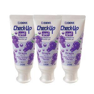 歯磨き粉 ライオン チェックアップ ジェルグレープ 3本（60g）(メール便2点まで)