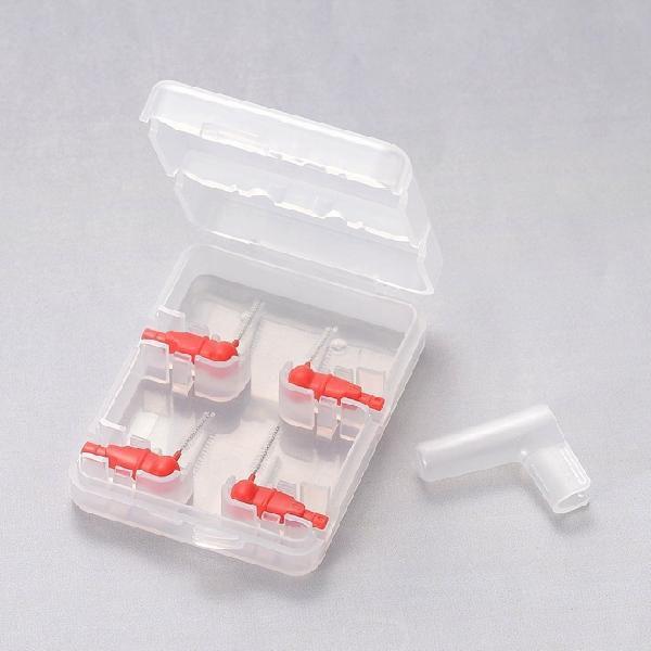 ルシェロ 歯間ブラシ 4S 替えブラシ(最少通過径：0.6mm〜/レッド) 4個入 1パック(メール...