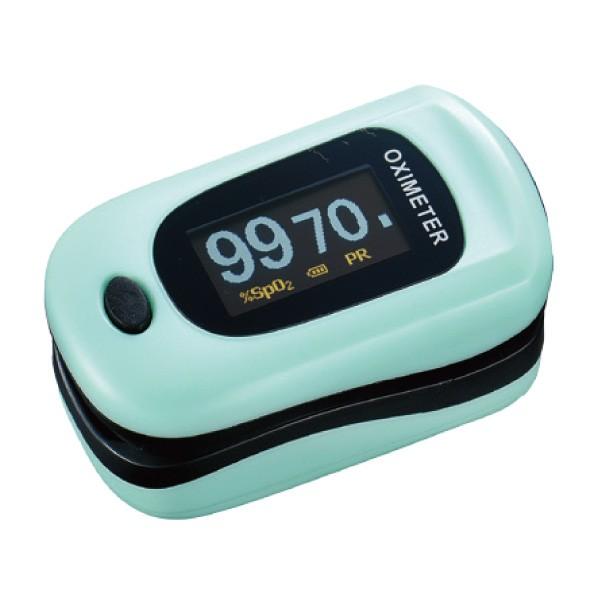 パルスオキシメーター 医療機器認証品 酸素飽和度計測器 パルスフロー ミントグリーン 1個