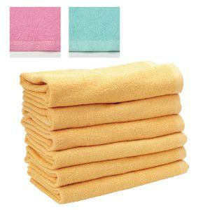 カラーバスタオルライトオレンジ 6枚入り : 歯科医院専売品のデンタル