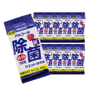 日本製 アルコール 除菌ウェットタオル 詰替用 10パックセット(1パック/100枚入)｜d-fit