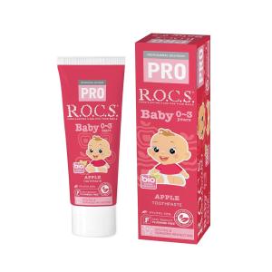 R.O.C.S. (ロックス) PRO べビー アップル香味 1本(45g) 乳児用 歯磨き剤｜d-fit