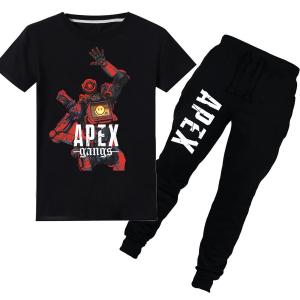 Tシャツ ゲームロゴ APEX LEGENDS エーペックス 半袖 グッズ 快適 上下セット　2点セット　ファッション 男女兼用　誕生日　プレゼント　ギフト　070812