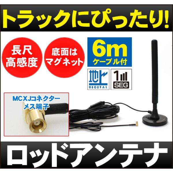 ポータブルナビ「PN909A」 カーテレビ「TV101B」用長尺ロッドアンテナ「AN-MCXJR」