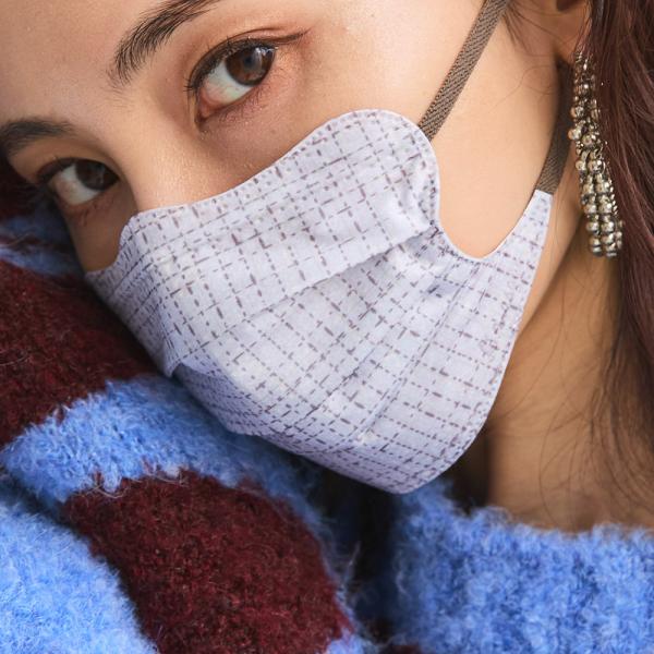 D.masque［ラベンダーツイード × マットブラウン］5枚入り For Ladies&apos; &amp; Me...