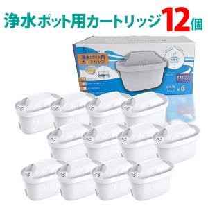 浄水ポットカートリッジ 互換品 2箱12個【ブリタ マクストラ 対応 BRITA MAXTRA 日本仕様】浄水ポット用 タンク型浄水器用 互換用フィルター 高除去｜パープルヘイズ