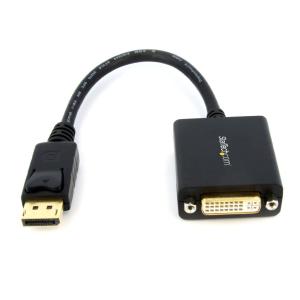 StarTech.com DisplayPort (オス)?DVI (メス) 変換アダプタ 黒 ディスプレイポート/ DP?DVI-I (29ピン) シングルリンク変換ケーブル 1920x1200 ブラッ
