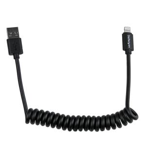 StarTech.com 60cm iPhone/ iPod/ iPad対応Apple Lightning-USBケーブル (カールコード) ライトニング 8ピン(オス)-USB A(オス) 0.6m