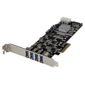 StarTech.com SuperSpeed USB 3.0 4ポート増設PCI Express/ PCIe x4 インターフェースカード 4個の専用5Gbpsチャネル UASP対応 SATA / ペリフェラル(4