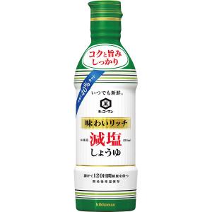 キッコーマン いつでも新鮮味わいリッチ減塩しょうゆ(450ml) 12251-1｜d-park