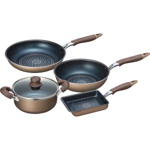 涅 IH対応 窒化鉄フライパン 24cm スタンド式ステンレス蓋付 MB-2580