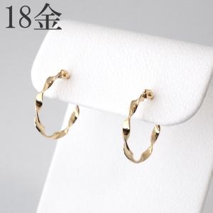 専用！K18 18k 18金　ピアス 2×15 フープピアス　リングピアス 18金 フープピアス 18k 2×15 k18 輪っか 1ペア メンズ 18金