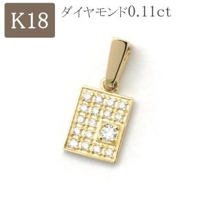 18金 ペンダントトップ スクエア k18 18k ネックレス ゴールド