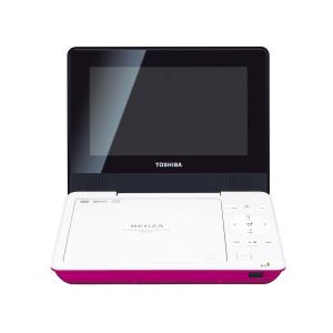 TOSHIBA REGZA レグザ ポータブルDVDプレーヤー SD-P77SP ピンク 7型ワイド液晶 長時間バッテリー コンパクト モバイル regza-26fw