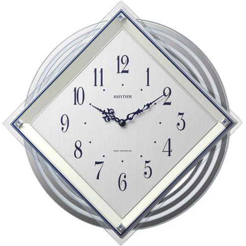 (5/25限定クーポン有)4MX405SR03 リズム時計 ビュレッタ 電波掛時計