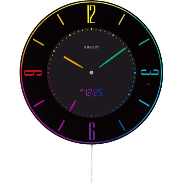 8RZ197SR02 リズム時計 Iroria A（イロリア エー） カラー表示デジタル掛時計（掛置...