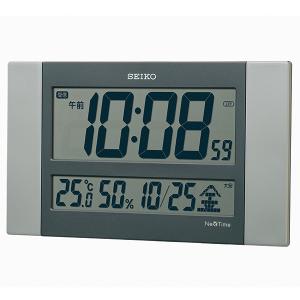 お取り寄せ ZS451S SEIKO セイコー ネクスタイム ハイブリッド電波クロック 掛置兼用時計 銀色メタリック｜d-price-ys