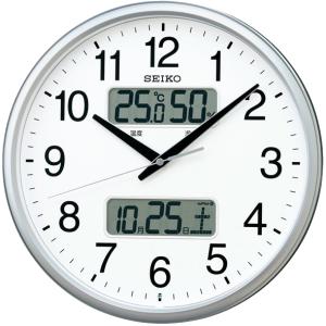 KX235S SEIKO セイコー カレンダー、温度・湿度表示つき電波掛時計 電波掛時計