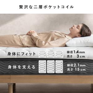 メーカー直送 ポケットコイルマットレス ダブル...の詳細画像2