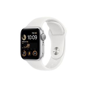 Apple Watch SE 第2世代 GPSモデル 40mm MNJV3J/A [シルバー/ホワイトスポーツバンド]